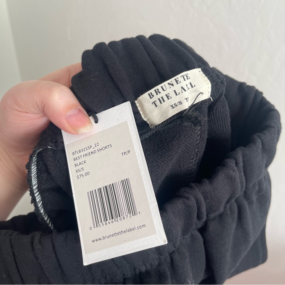 Nwt Brunette The Label Best Friend Shorts Black Cotton Womens Size Xs/Small — image 5 of 7